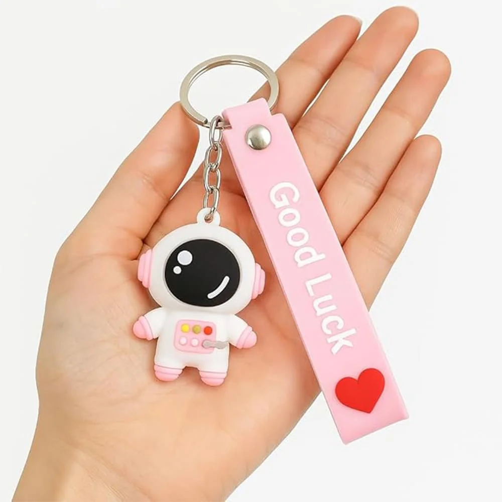 3D Astronaut Cartoon Keychain 🚀🔑
