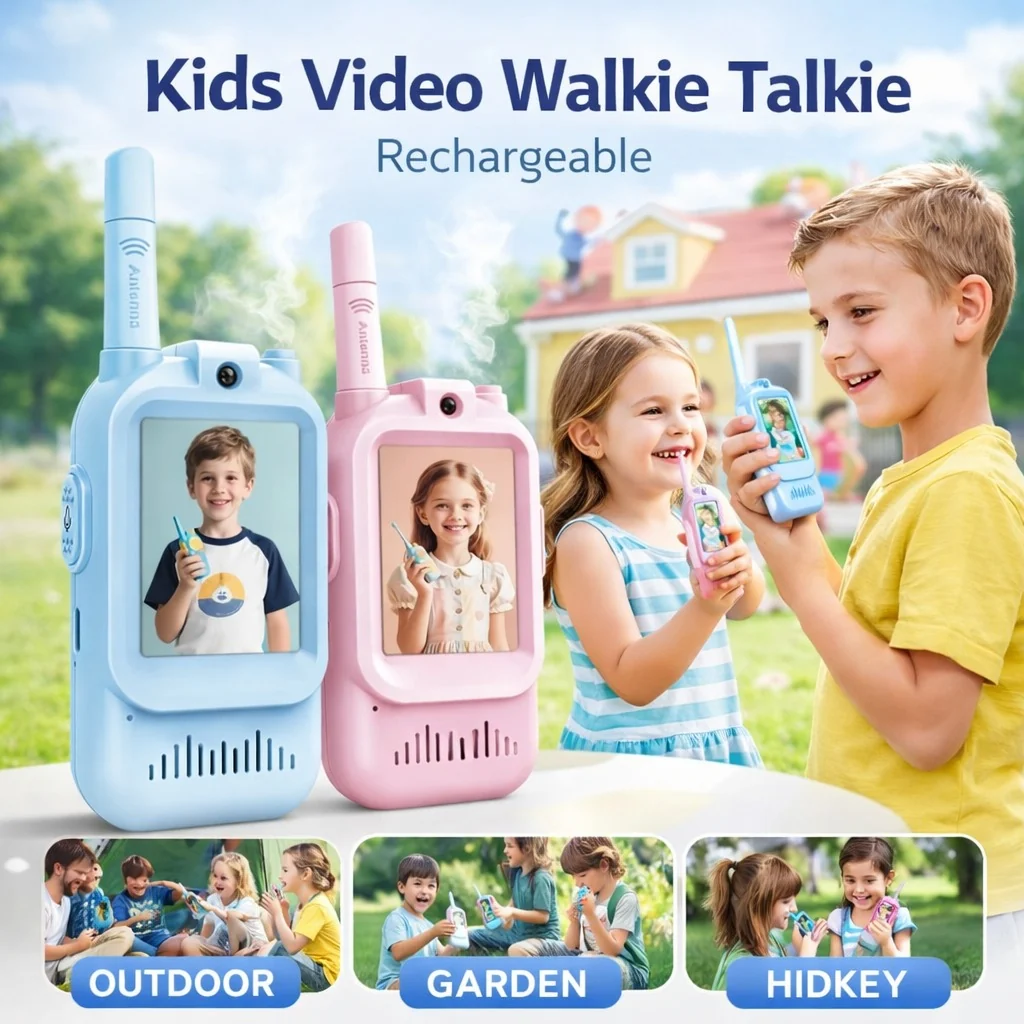 Buy Rechargeable Video Walkie Talkie with Camera 480 Pixel for Kids