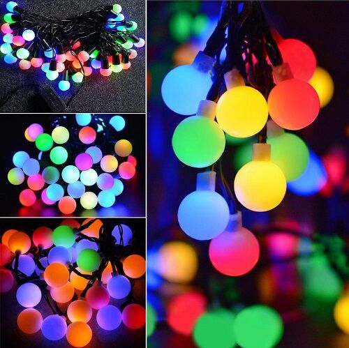 Ball fairy lights (also known as globe fairy lights, wish ball lights, or cotton ball lights) are decorative string lights featuring mini spherical bulbs along a flexible wire. They are popular for home decor, bedrooms, balconies, and festive events.