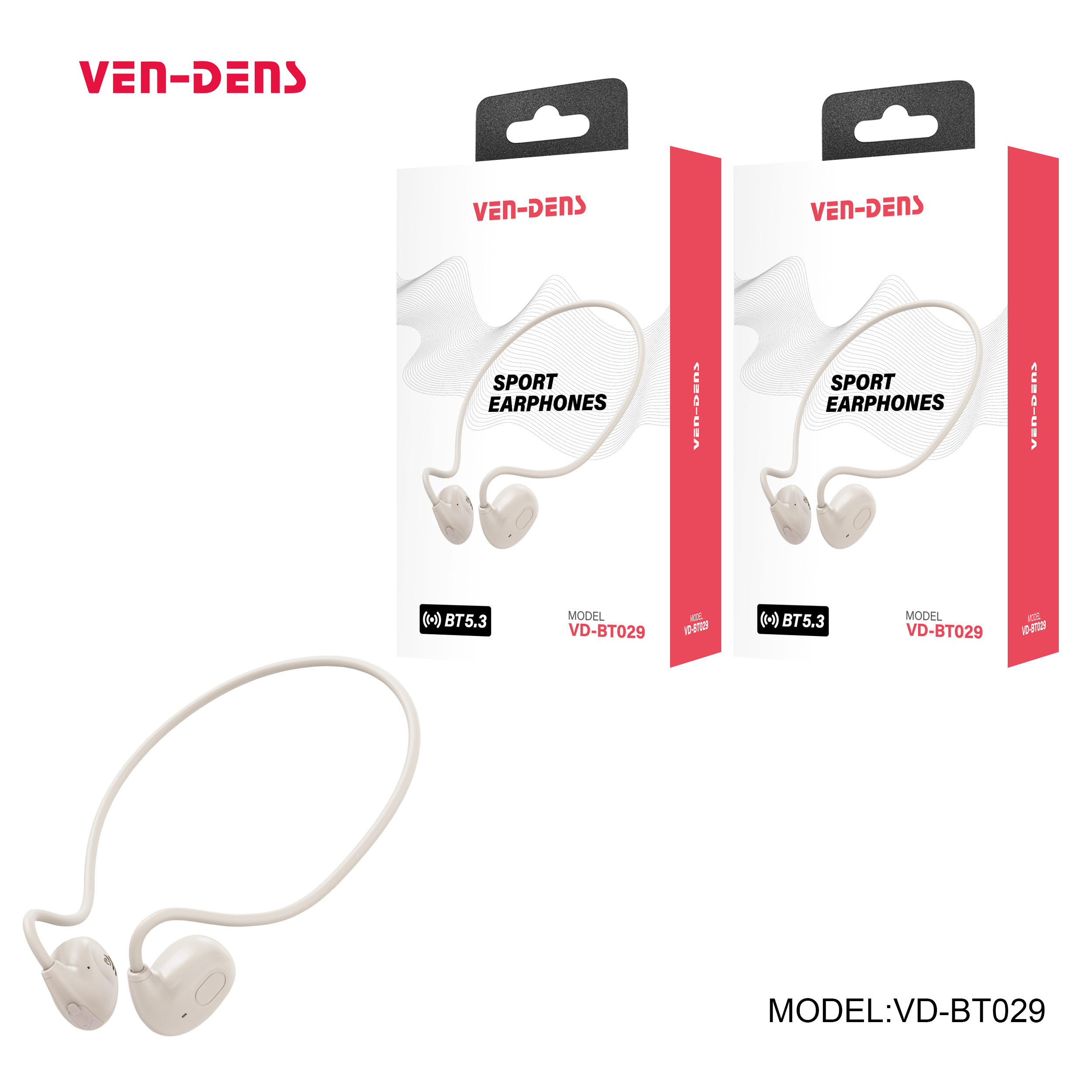 Ven-Dens VD-BT029 Wireless Sport Open-Ear Air-Conduction Headphones