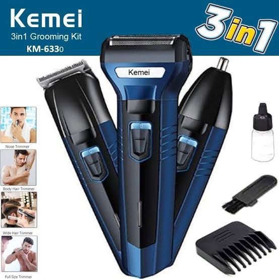 ✂️ Kemei KM-6330 – 3 in 1 Hair Clipper & Grooming Kit 🔥✨