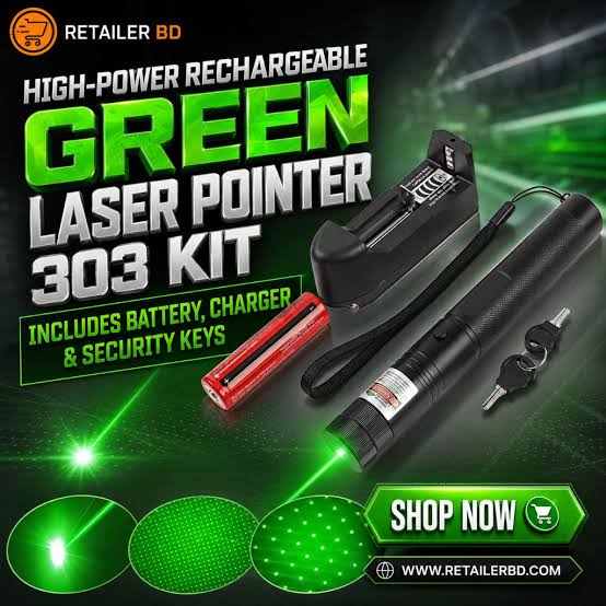 High-Power Multifunctional Red Laser Pointer Pen