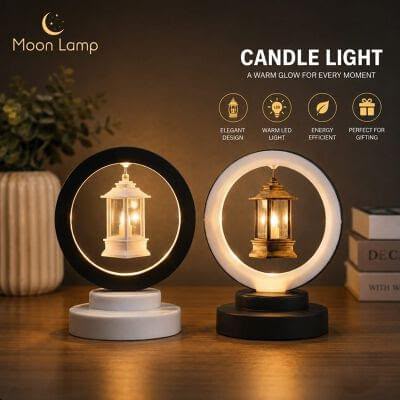 🌙 Moon Lamp with Hurricane – Magical Romantic Decorative Light ✨🕯️