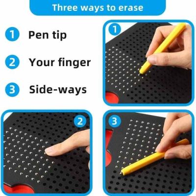 Magnetic Steel Ball Drawing Board for Kids Children, Writing Stencils Toys